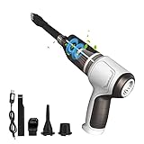 HIULLEN Tragbarer Handstaubsauger, Kabelloser Mini-Autostaubsauger, Hand Stark Mini Staubsauger Auto Kabellos mit 4 düsen und USB-ladekabel für Haushalt, Auto und Reinigung(grau)