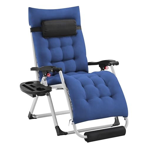 Yaheetech Zero Gravity Chair, Folding Reclining Lounge Recliner with Removable