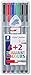 Staedtler Triplus Fineliner Pens 6 Color in Case, 0.3mm, Metal Clad Tip, Assorted