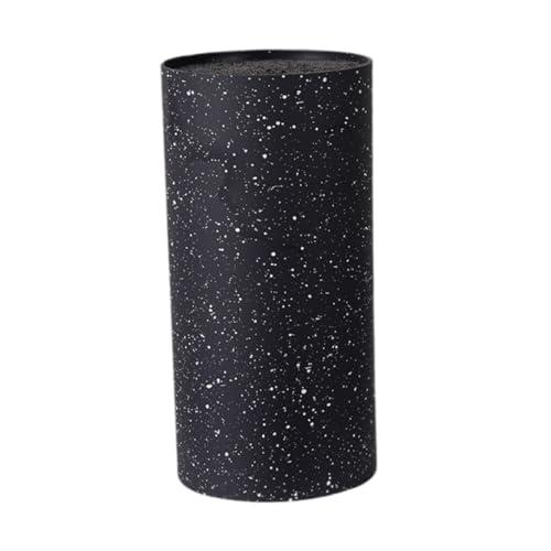 Generic Round Knife Block Organizer, Drying Shelf, Unique Slot Design, Vertical Storage Rack, Black A