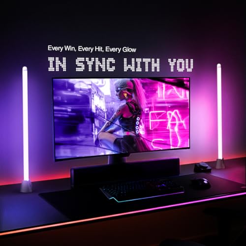 Image of Mitsuko Gleam GBar2 Monitor Light Bars, RGB Screen Sync Monitor Backlight Light Bars for 19-40 Inch Monitors, USB Plug & Play, Real-Time Color Match, for Windows & Mac only, Ambit Compatible