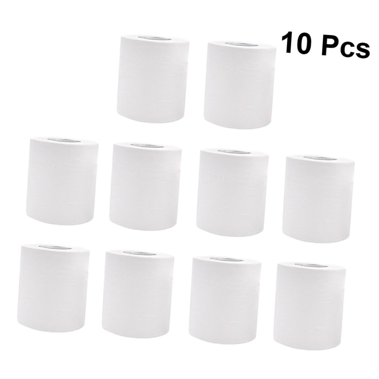 Petit Rouleau de Papier Toilette 100g, 10 Rouleaux, Pâte de Bois