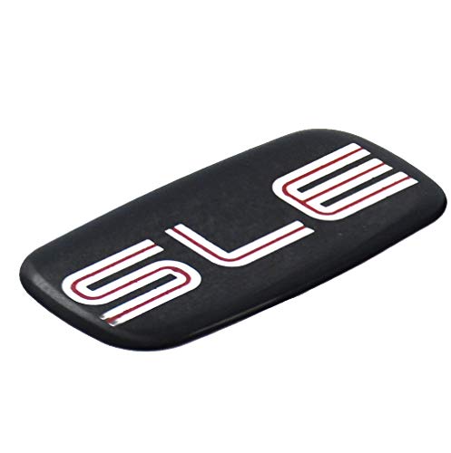 Image of 2Pcs SLE Cab Emblems 3D Badge Logo Nameplate Sticker Roof Pillar Replacement for SLE 15036134 Pickup Truck SUV (Silver /Black)