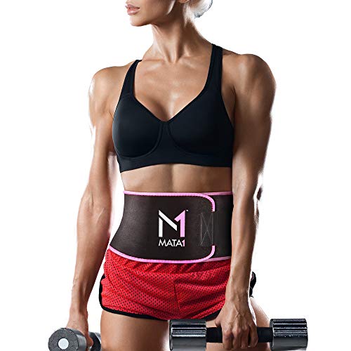 Mata1 Waist Trimmer Belt (Medium, Pink) with a Free Bag Included, Thin Body