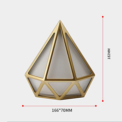 Applique extérieure design or luxe étanche IP65 luminaire de façade diamant 12W