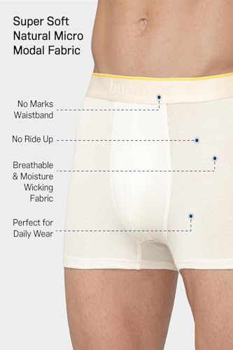 Image of Bummer Printed Micro Modal Trunks Underwear for Men - Ultra Soft & Breathable, 3 Times Softer Than Cotton, Anti-Bacterial, Stretchable for Ultimate Comfort & Style, Pack of 1 (A Shark Tank Product)