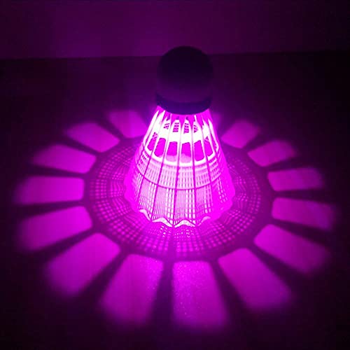 Zhenan Led Badminton Shuttlecocks Dark Night Glow Birdies Lighting For Outdoor & Indoor Sports Activities (Nylon_5Pcs) #TOP4