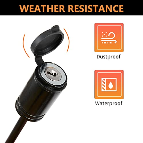 Meta Hardware Trailer Tongue Coupler Lock 1/4" Dia, Trailer Hitch Lock With 2-1/2 Inch Span Fits Latch-Type Coupler, Solid Hitch Locks With Keys For Towing Boat Truck Rv Car Trailer #TOP4