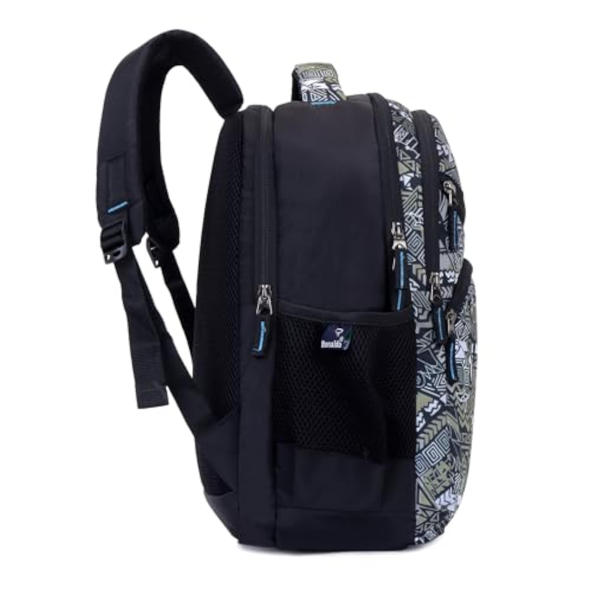 Casual Black Warrior School Backpack, Multi-Purpose Bag
