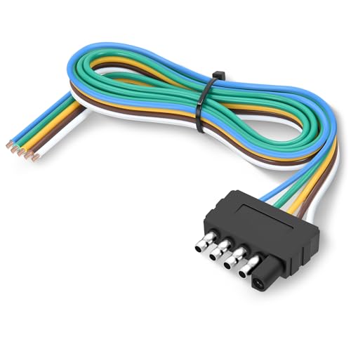 Nilight 5 Way Flat Trailer Wiring Harness Plug 22inch Wire