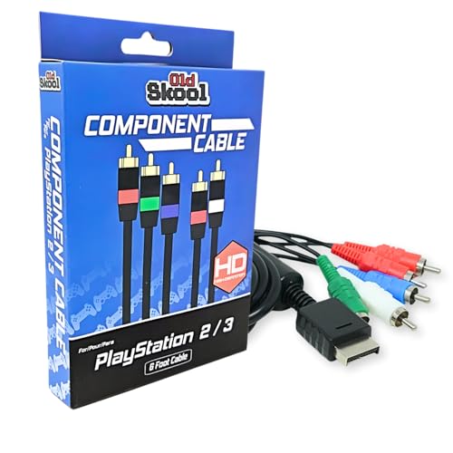 Old Skool HD Component AV Cable Compatible with PlayStation 3 Playstaion 2 (PS3 PS2)