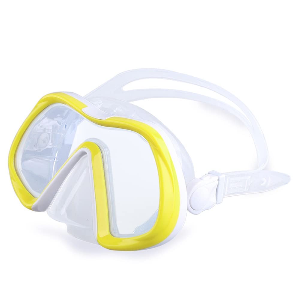 MRKU Gafas de Buceo Equipo de Snorkel Buceo Snorkel Lente única Mejorada Gafas de Buceo Profundo Profesional Máscara de Silicona líquida Gafas de natación de Vidrio Templado Máscara de Snorkel