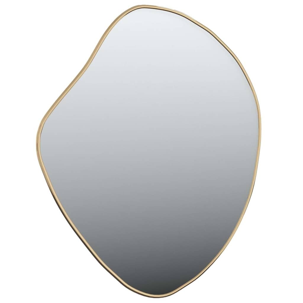 Espejo de pared dorado 60 x 50 cm, cristal con marco de PVC