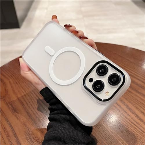 Housse de protection pour iPhone 14 : étui magnétique blanc idéal pour voyager léger