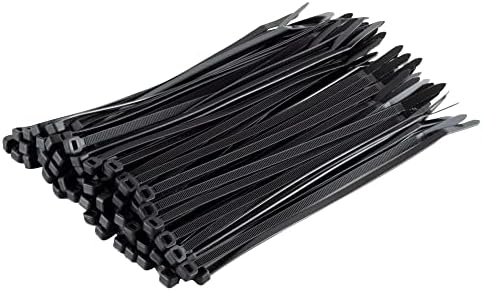 Gocableties White Cable Ties, 300mm x 3.6mm, Pack of 100, 12" Premium Nylon Zip Ties Clear/Natural, Multi-Purpose Plastic Tie Wraps, Secure Self-Locking Mechanism, for Home, Garden, Office and DIY