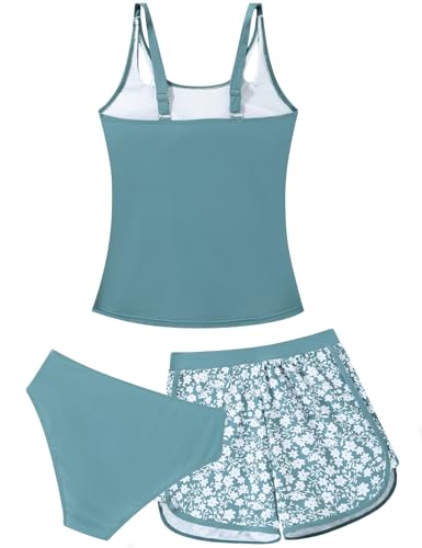 Image of TUONROAD Girls 3pcs Tankini Swimsuit Size 11-16 Bathing Suits for Teens