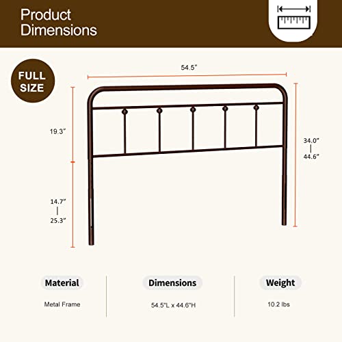 Ikifly HU8998-BN Metal Full Size Headboard, Adjustable Height thumb #6
