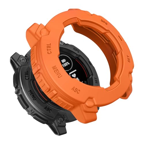 MYSNBKN �P�[�X�J�o�[ Garmin Instinct E 45mm �P�[�X �v���e�N�^�[ TPU �ی�P�[�X �t���[�� Garmin Instinct E 45mm �X�}�[�g�E�H�b�`�p (�I�����W)