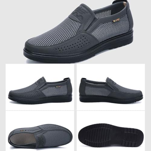 Diabetic Shoes for Elderly Men, Adjustable Closure Breathable Lightweight Sneakers for Swollen Feet and Edema, Soft Leather Upper3