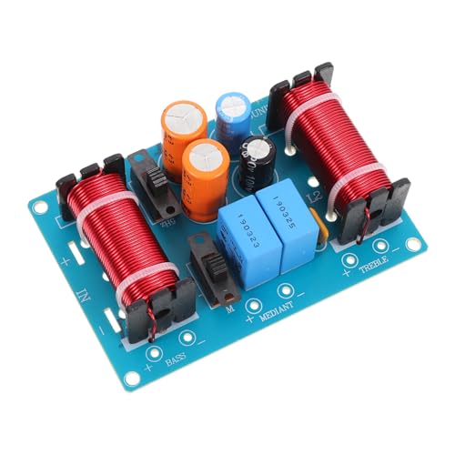 Mikinona Way Speaker Crossover Filter Audio Frequency Divider for Treble Enhanced Bass Durable Design for Easy Installation Long Term Use for Speaker