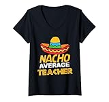 Photo Gallery donna nacho average teacher maglietta con collo a v Photo Gallery donna nacho average teacher maglietta con collo a v