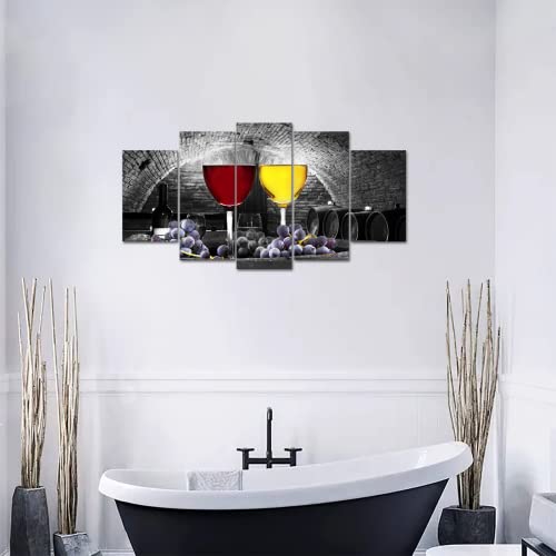 Yeilnm Grape Wine Wall Art Wooden Barrel Painting Red Wine Oak Barrel Canvas Posters Paintings Wine Cellar Canvas Prints Artwork For Dining Room Bar Pub Kitchen Home Decorations #TOP3