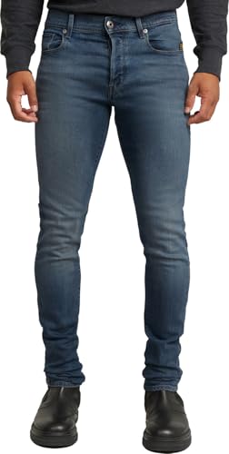 G-STAR 3301 Slim Jeans, Jeans Uomo, Blu (Worn in Yukon Blue 51001-d875-g321), 30W / 34L