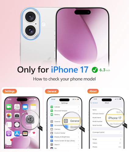 Image of FNTCASE for iPhone 17 Case: [Compatible with Magsafe] Translucent Matte Cases with [Full Camera Protection] [Screen Protector] Military Grade Shockproof Protective Phone Cover - Pink