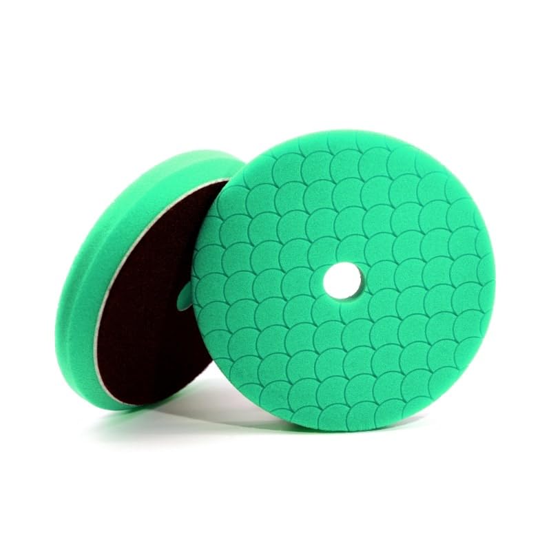 Esponjas Pulido Coche,(150mm,125mm),Almohadillas de Pulido,Esponjas para Pulidora,Almohadilla de Rejilla de Pulido,para coches,barcos,motos,Esponjas para Detailing(VERDE, 125MM)