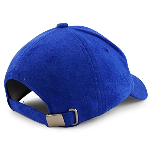 Image of Trendy Apparel Shop Plain Faux Suede Leather Adjustable Structured Baseball Cap