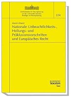 Nationale Unbeachtlichkeits-, Heilungs- Und Praklusionsvorschriften Und Europaisches Recht 3936232490 Book Cover