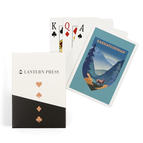 Baraja de Póker 52 cartas escena Elk y montañas