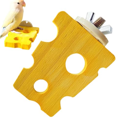 ケージ用鳥用平らな止まり木 - オウム、インコ用の木製チーズ止まり木スタンド | オカメインコ、コニュア、フィンチ、セキセイインコ用の鳥用ケージ プラットフォーム、鳥用の爪研ぎ止まり木
