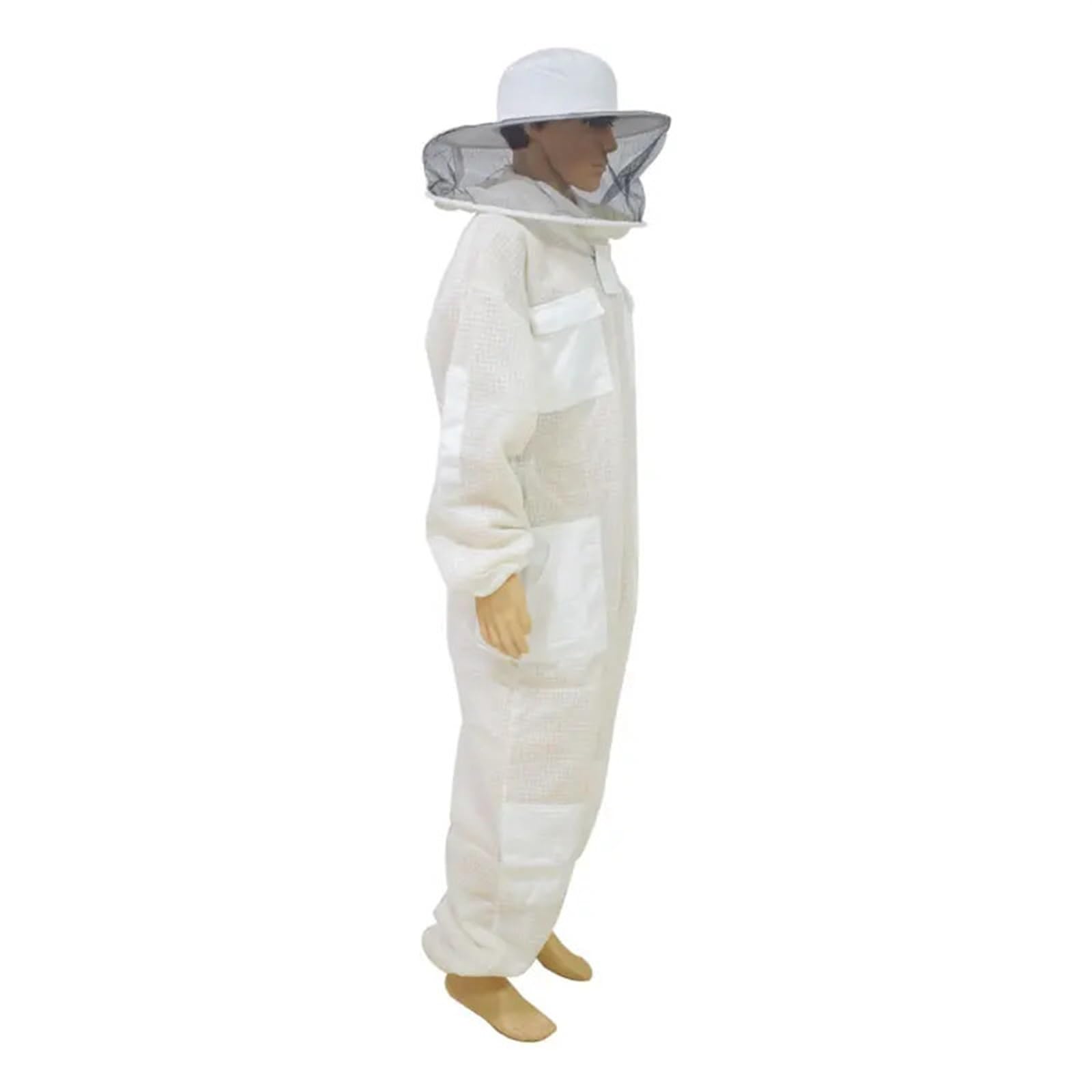Tuta Apicoltore Tuta da apicoltore ventilata ultra traspirante a 3 strati con tuta protettiva anti-ape professionale a velo rotondo(XXXL)
