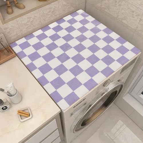 Image of Homecloud Non-Slip Washing Machine Mat - Durable Waterproof Protective Cover for Washer & Dryer, Dust-Resistant Mat Ideal for Laundry Room & Kitchen Appliances (Purple)