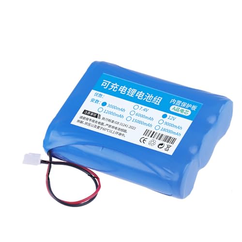 Batería de litio recargable de 12V 3000mAh para cámaras y tiras de luces LED portátiles
