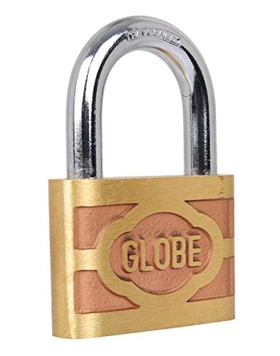 Image of Imported Globe Original Hardened Pure Brass Locks taala with Free 3 Keys - Gold - (1.5 Inch, 1)