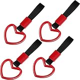 4 Pieces Ring Heart-Shaped Car Hand Strap Decorative Warning Loops Rear Bumper Warning Ring for Car...
