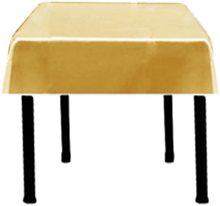 Mantel cuadrado de satén de 36 x 36 pulgadas (dorado)