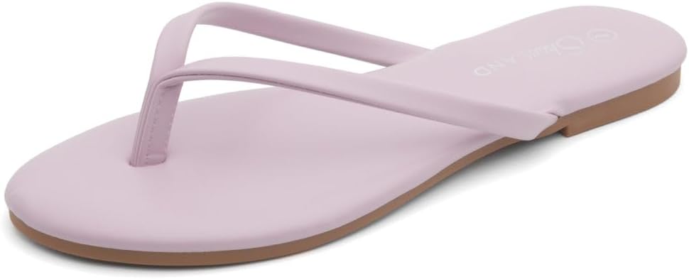 Shoe Land Flip Flops for Women – Memory Foam Flat Sandals with Vegan Leather | Lightweight Summer Slides for Beach, Travel & Everyday Wear | Non-Slip Comfort Sandals - Image 6