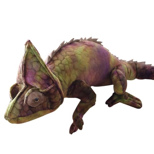 Djowyh Camaleón Relleno - Simulación Camaleón Peluche Animal | Muñeco de Peluche Modelo Animal dragón Multifuncional Elegante de 28 Pulgadas