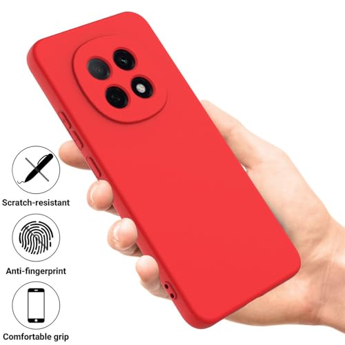 Image of Back Cover for Oppo F29 5G / F29 Pro 5G | Full Camera Protection | Premium Liquid Silicon Case | Flexible Bumper Case for Oppo F29 5G / F29 Pro 5G (Red)