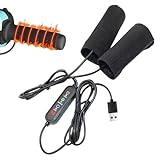 EsiFare バイク用グリップヒーター ハンドルヒーター オートバイ用 3段階温度調整 usb給電 巻き付け式 脱着簡単 強力防水 ワンボタン温度制御 電熱グリップ 滑り止め設計 バイクパーツセンター オートバイ/自転車/原付/スクーター 防寒対策 ホットグリップヒーター