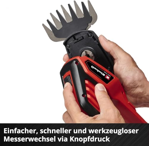 Einhell Akku-Gras- und Strauchschere GE-CG 18/100 Li-Solo Power X-Change (Li-Ion, 18 V, Schnittbreite Grasscherenmesser 100 mm, Schnittbreite Strauchscherenmesser 200 mm, ohne Akku und Ladegerät)