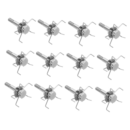 balacoo 12pcs Arrow Heads Outdoor Tips Stainless Steel Arrowheads with Threaded for Small Game Hunting and Target Practice