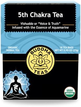 Buddha Teas Organic 5th Chakra Tea - Herbal Tea, Caffeine Free
