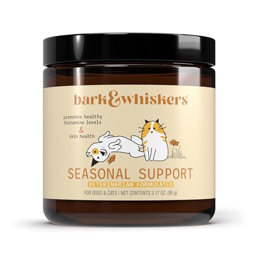 Bark & Whiskers Seasonal Support, 3.17 Oz. (90 g), 90 Scoops, Antioxidant and Immune Support, Veterinarian Formulated, Non-GMO, Dr. Mercola