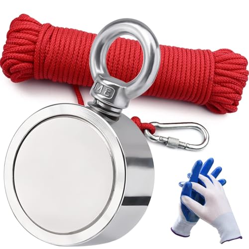 Image of DIYMAG Magnet Fishing Kit, 500Lbs Double Sided Single Hole Fish Magnets