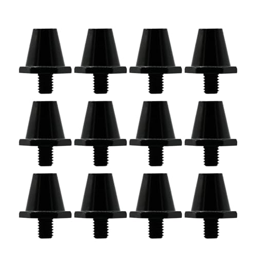 MLWSKERTY 12Pcs Football Shoe Replacement Spikes 11mm/13mm/15mm Football Shoe Studs for 5MM Threaded Football Soccer Shoes