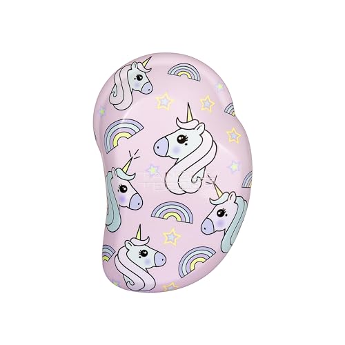 Tangle Teezer Original cepillo antitirones con unicornios para pelo fino - Peine suave antiroturas para niña que cuida el pelo